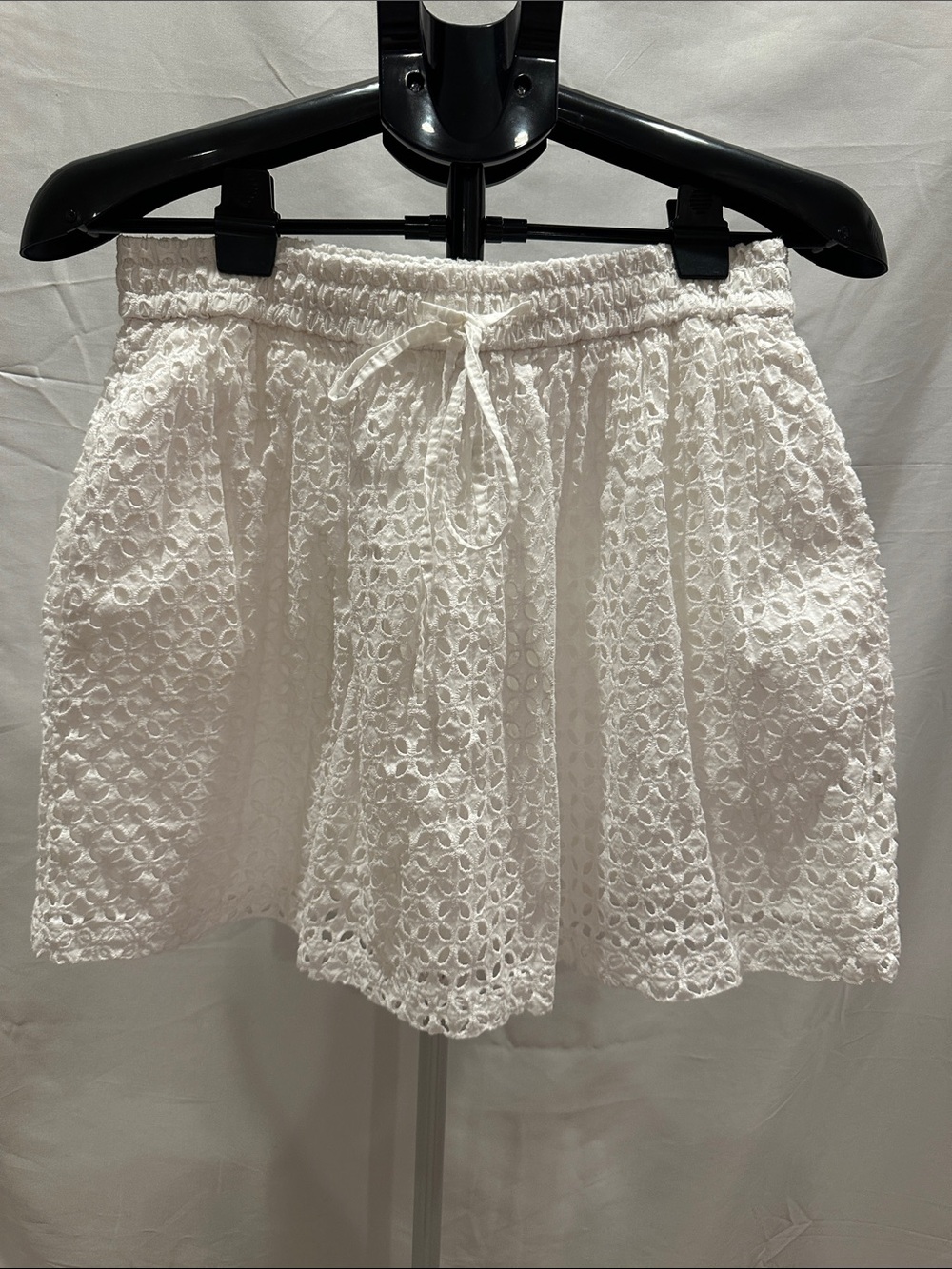 Madewell White Eyelet Drawstring Skirt